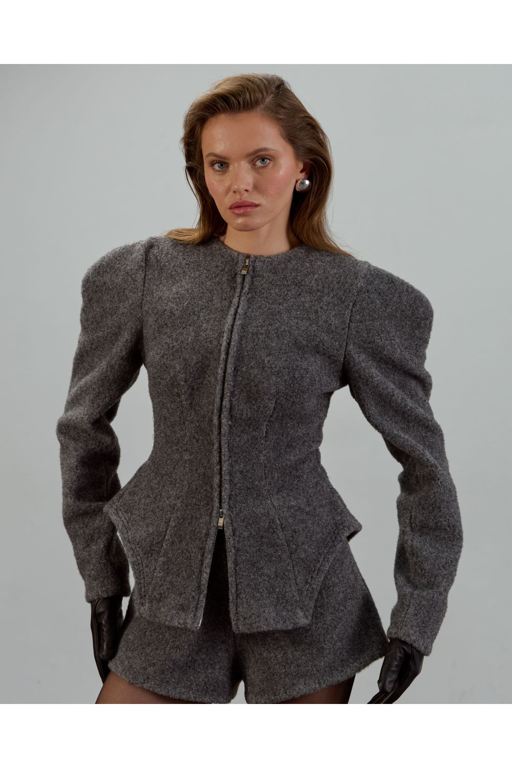 Cashmere women’s suit, graphite