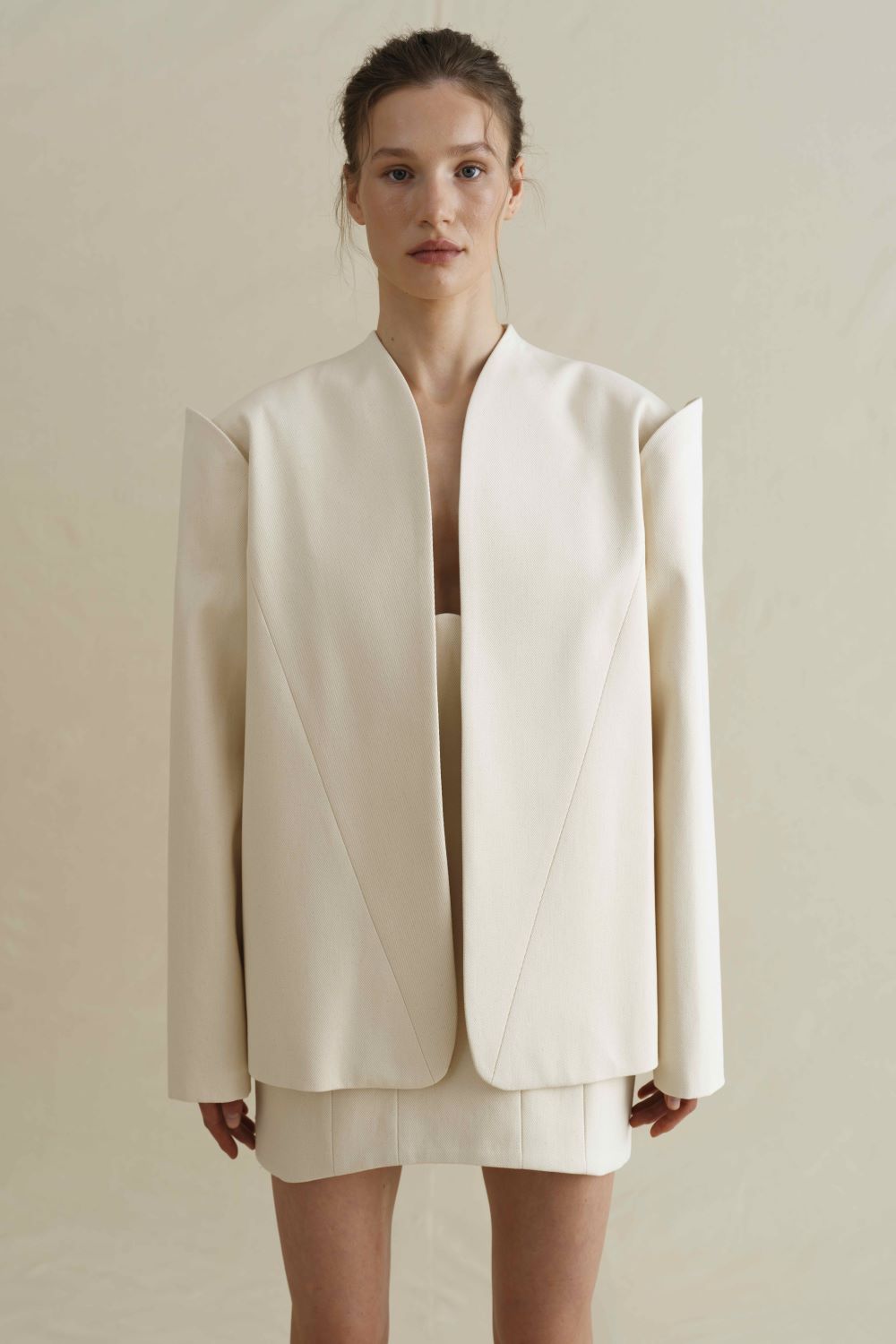 Puf set women, beige