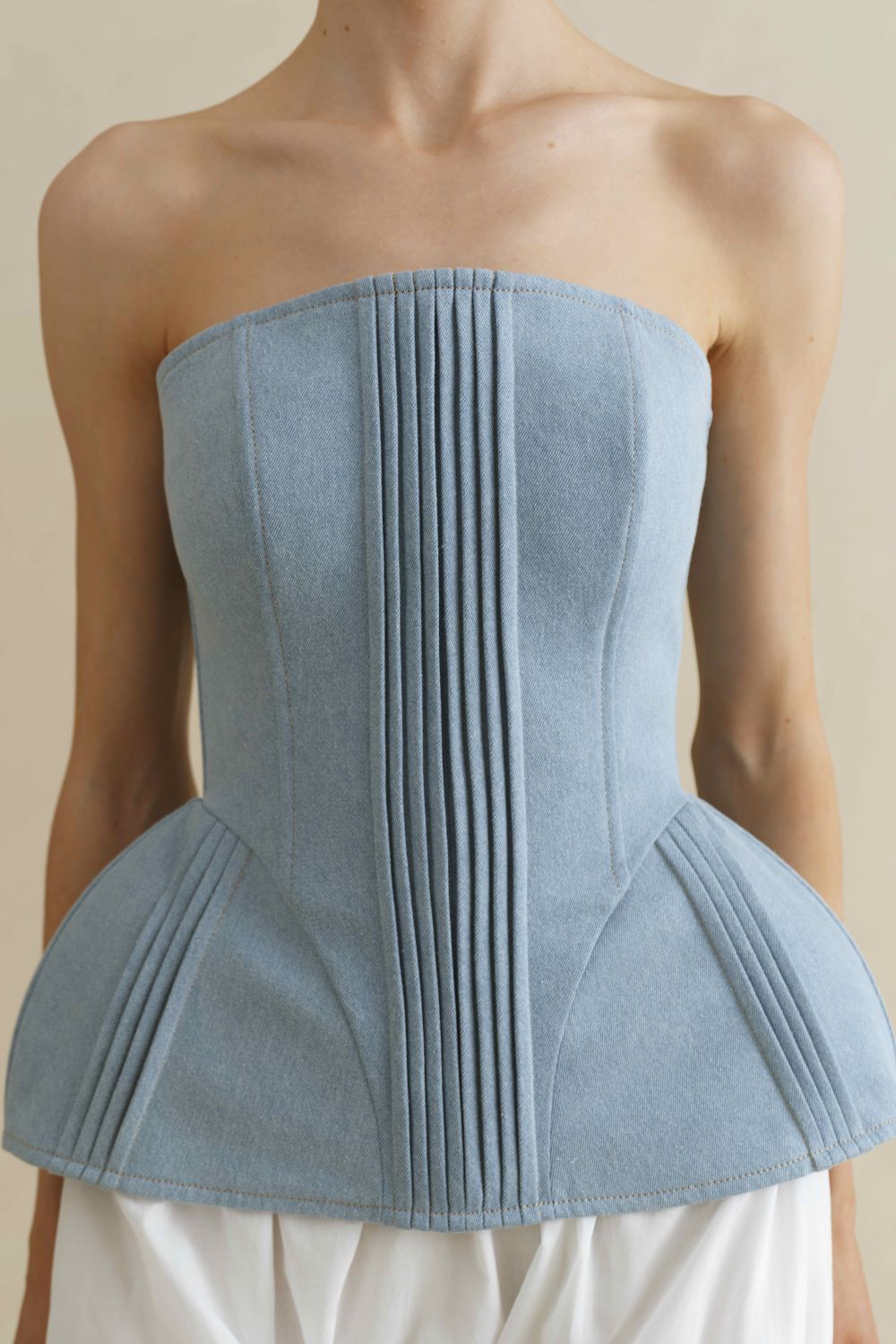 Neo Denim corset women, blue