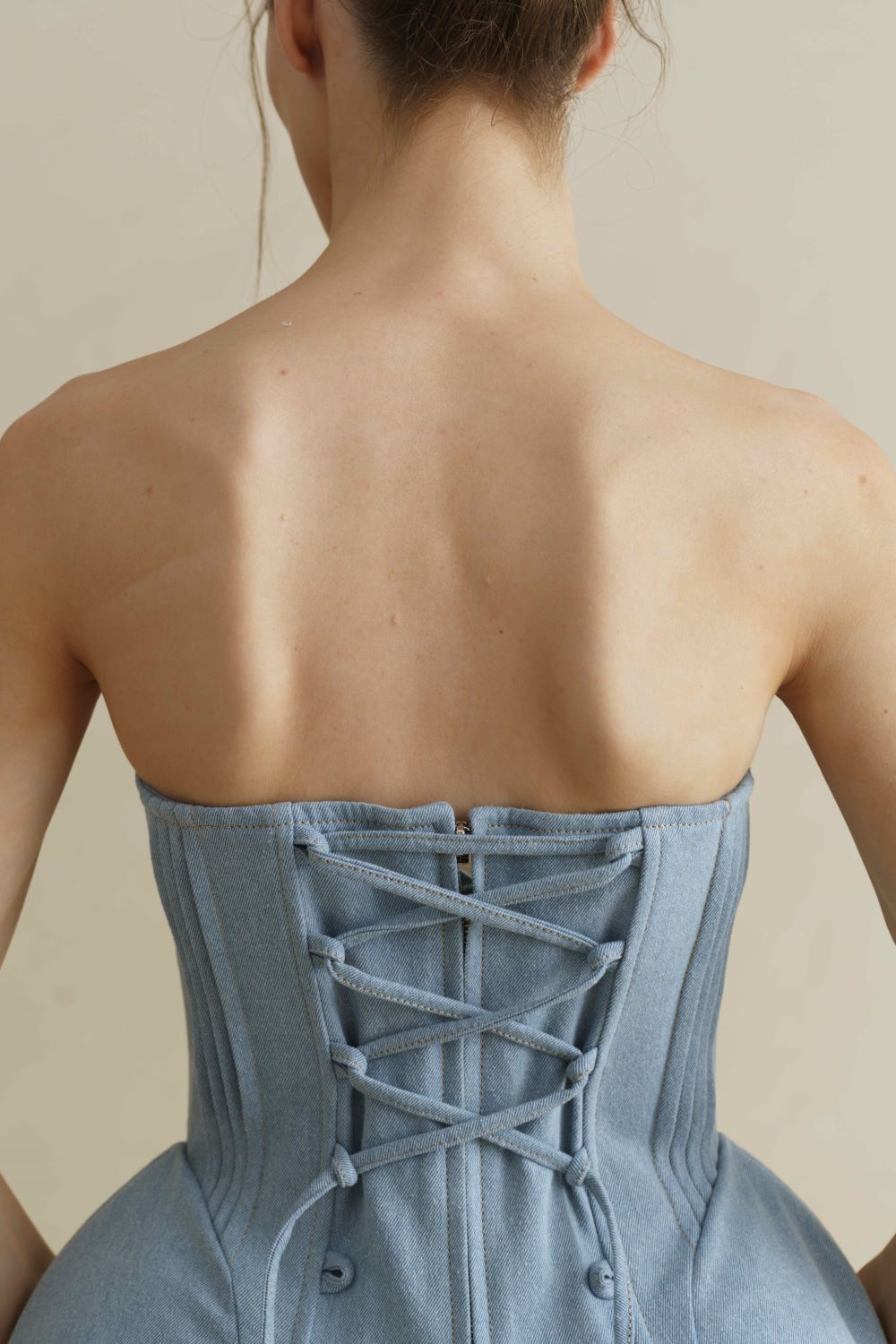 Neo Denim corset women, blue