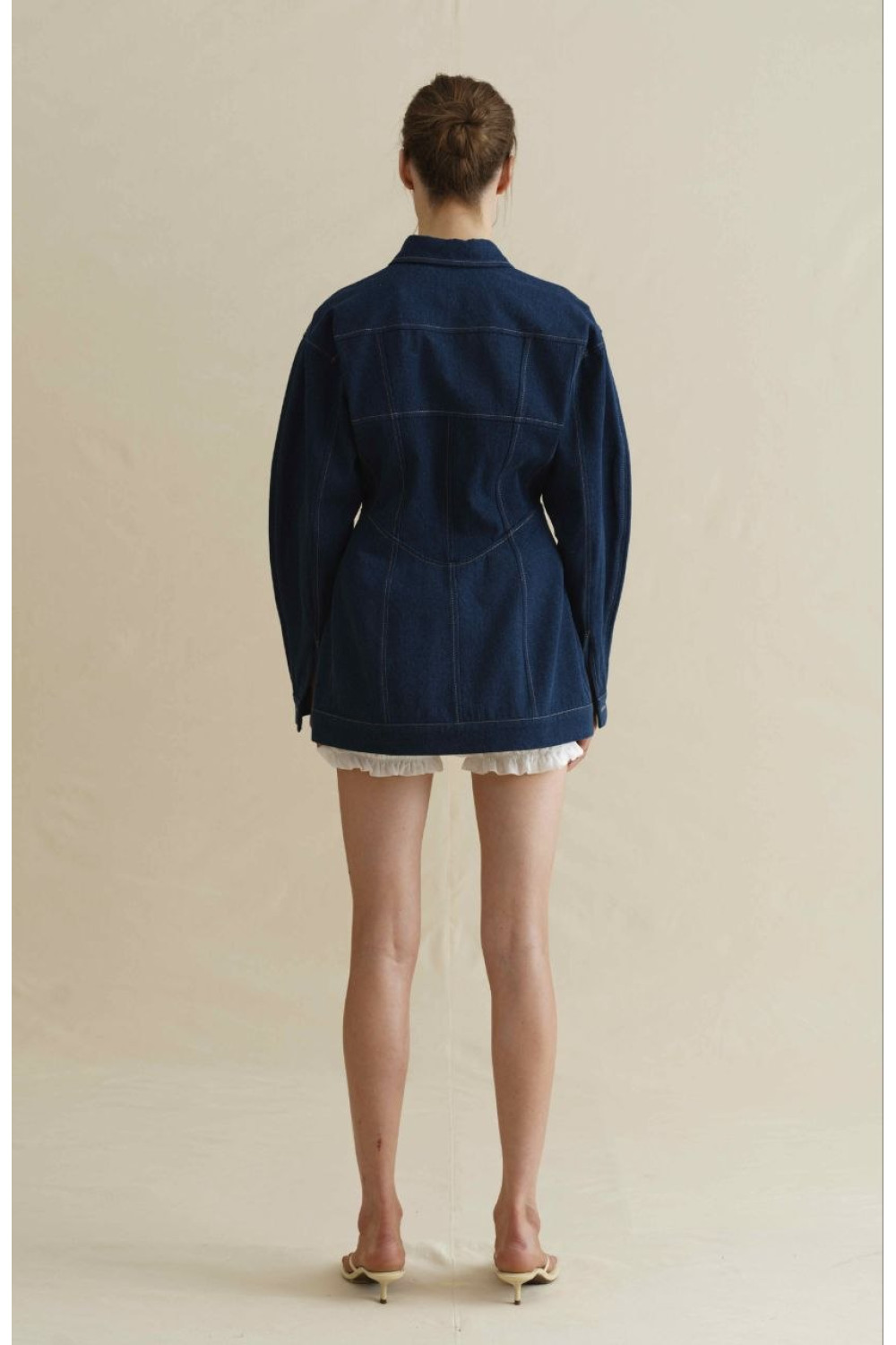 Fitted jacket women, blue