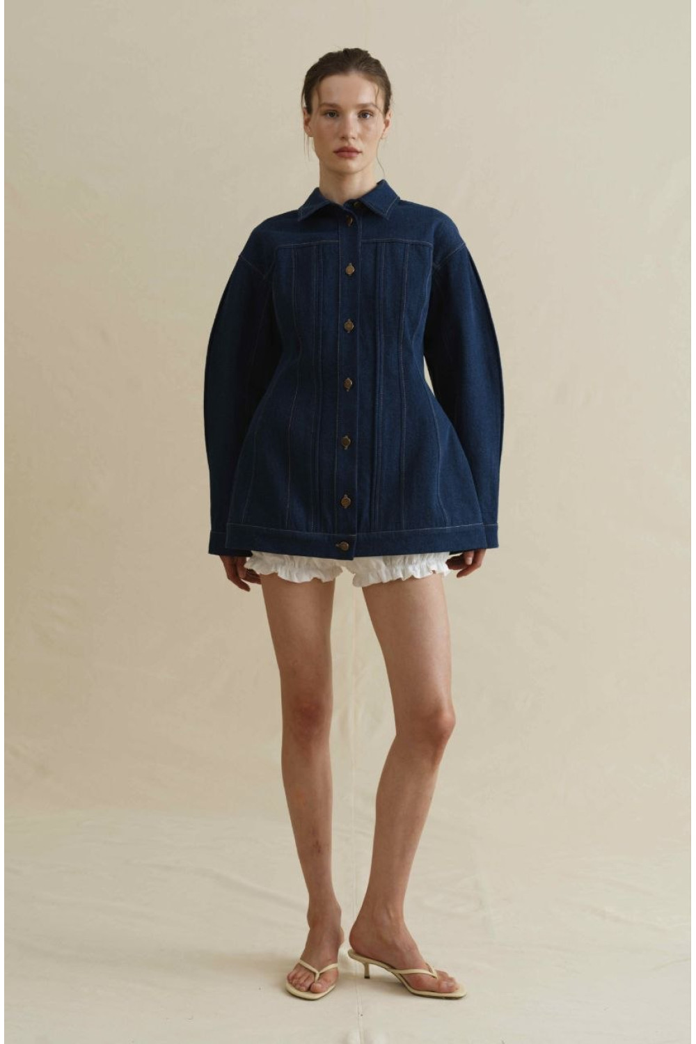 Fitted jacket women, blue