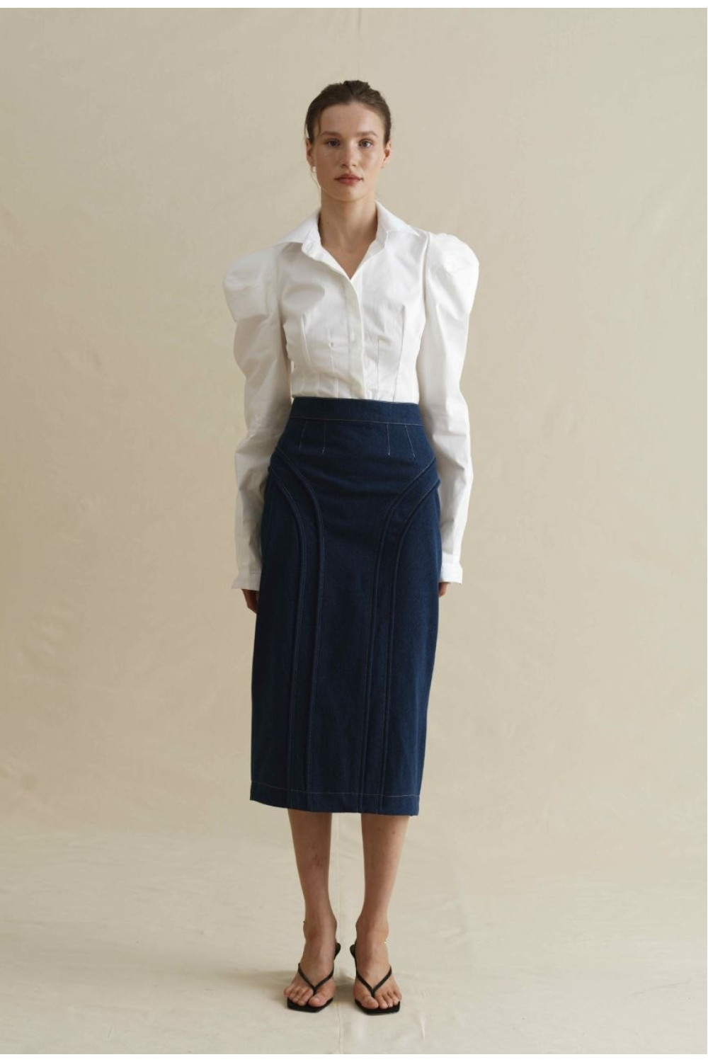 Silhouette skirt women, blue