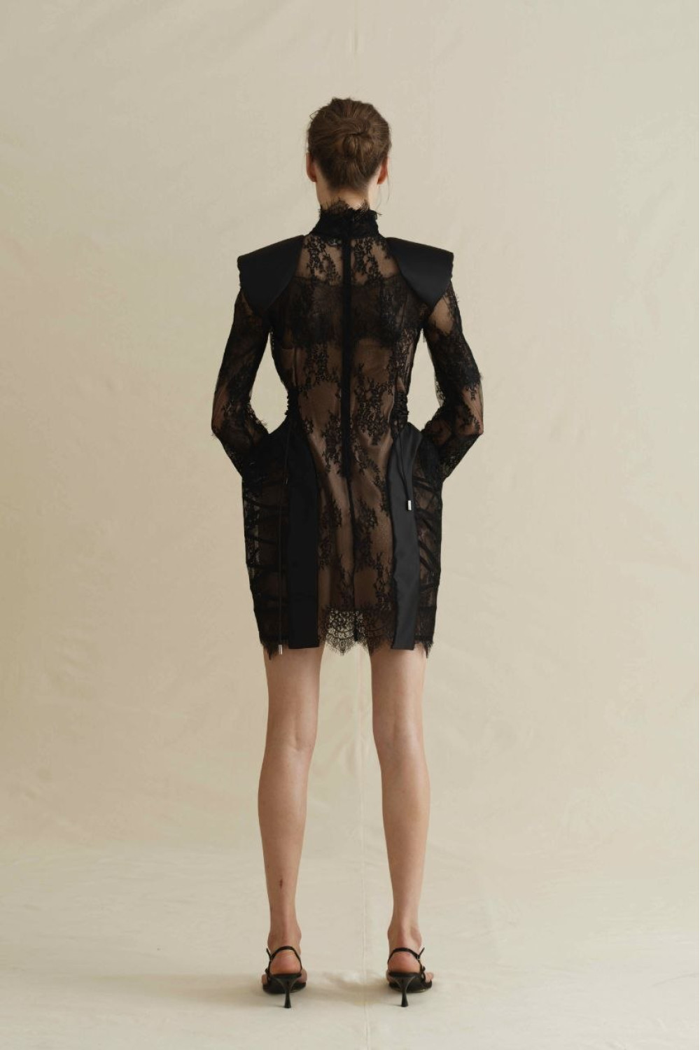 Lace dress women, black
