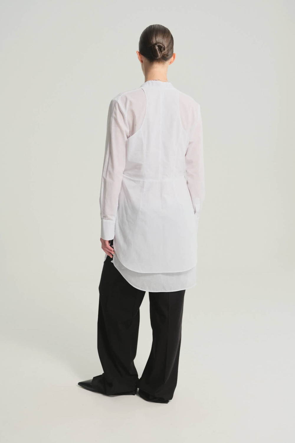 COLUMN SHIRT women’s blouse, white