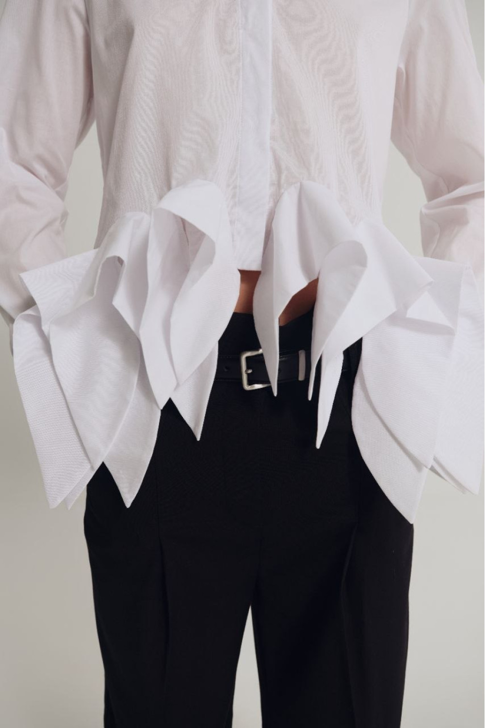 DRAPE SHIRT women’s blouse, white