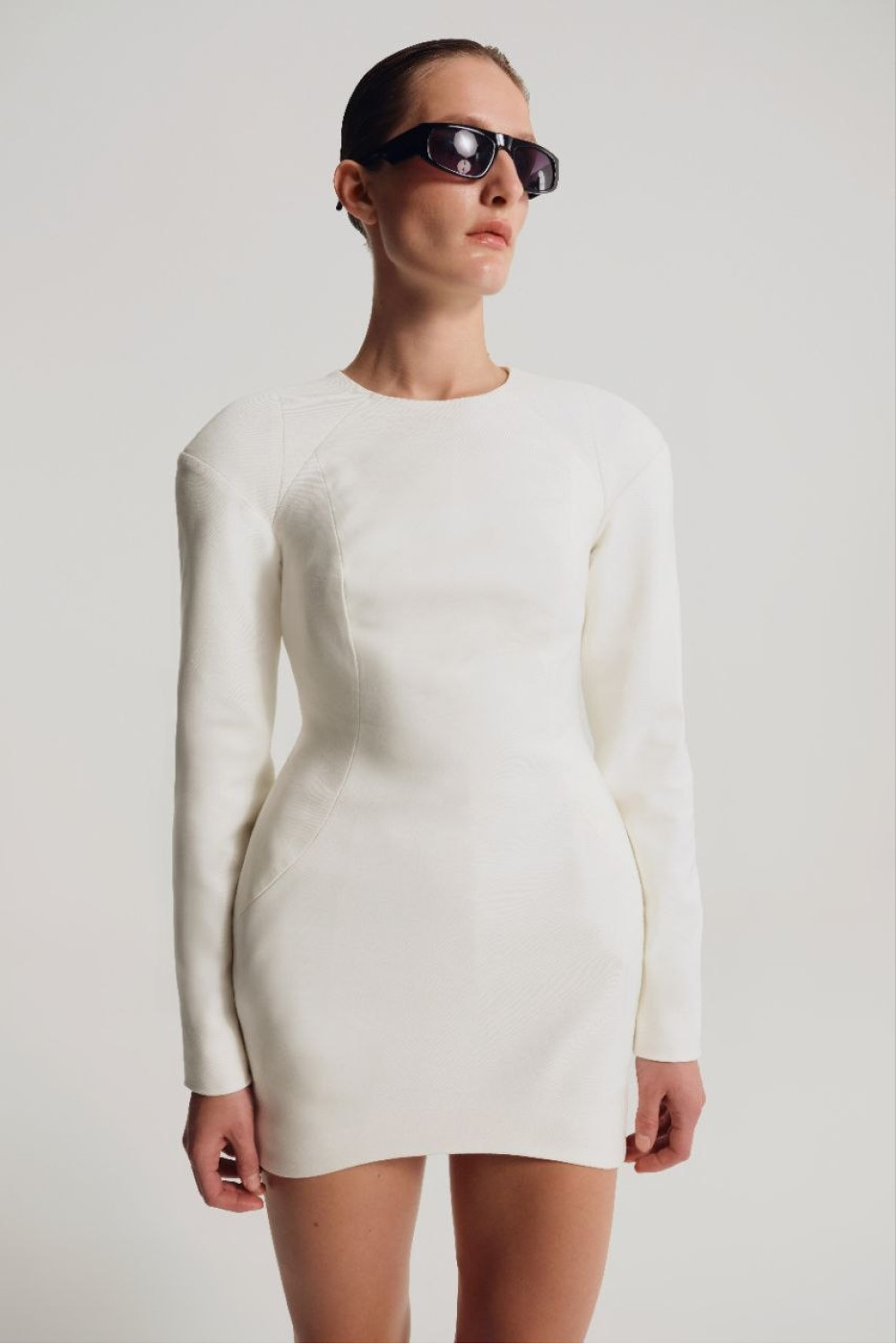 OUTLINE DRESS women’s dress, white