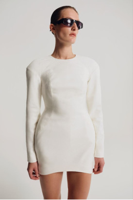 OUTLINE DRESS women’s dress, white